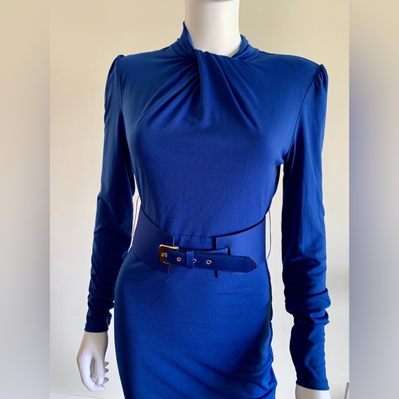 NWOT Marciano Jennie Belted Dress in Cobalt - Picture 2 of 10